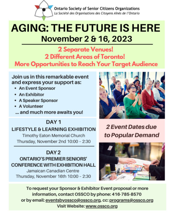 2023 OSSCO 11TH ANNUAL SENIORS’ CONFERENCE: LIFESTYLE & LEARNING EXHIBITION